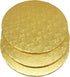 Round Cake Board (1/2" thick)- Gold Foil Corrugated Cardboard for Multi-Layer Cakes