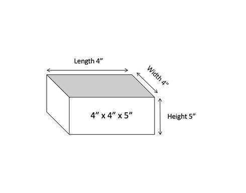 Square Styrofoam Cake Dummies (4" Inches)