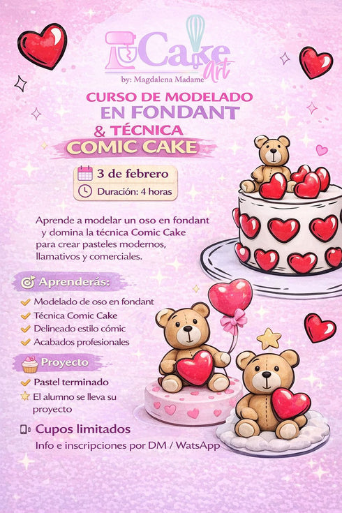 CURSO DE MODELADO EN FONDANT & TÉCNICA COMIC CAKE-CLASS