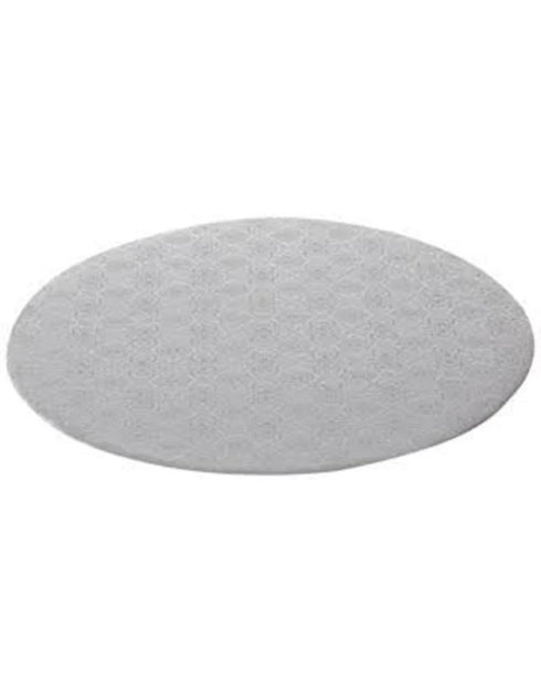 Round Cake Board (1/4" thick)- White Foil Corrugated Cardboard Cakes (Edge)