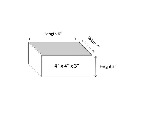 Square Styrofoam Cake Dummies (4" Inches)
