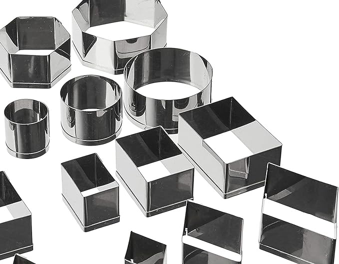 Ateco Geometric Shapes Cutters in Graduated Sizes, 24 Pc Set – Cakeartshop