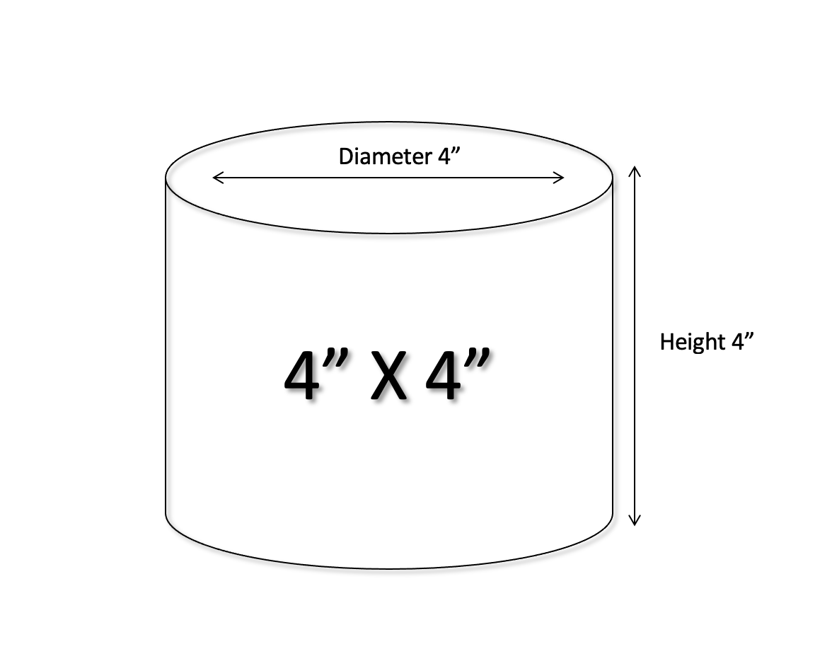 Round Styrofoam Cake Dummies (4" Diameter)
