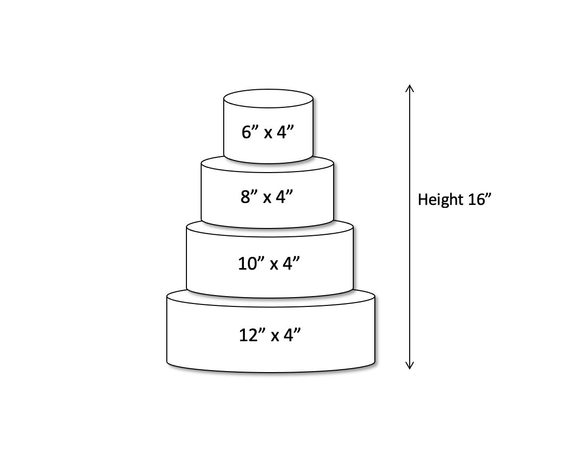 10x4 Square Cake Dummy