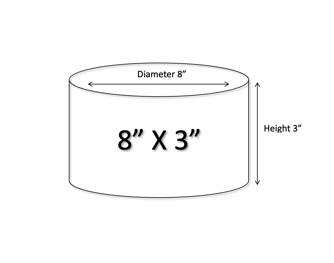 Round Styrofoam Cake Dummies (8" Diameter)