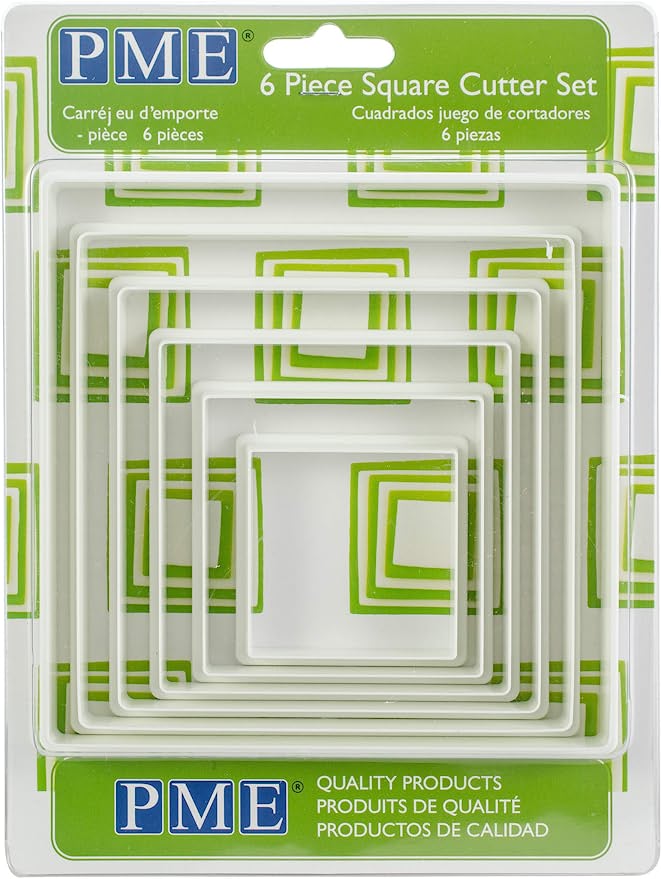 PME Square Cutters, for Cake Decorating, Set of 6 – Cake Art Shop